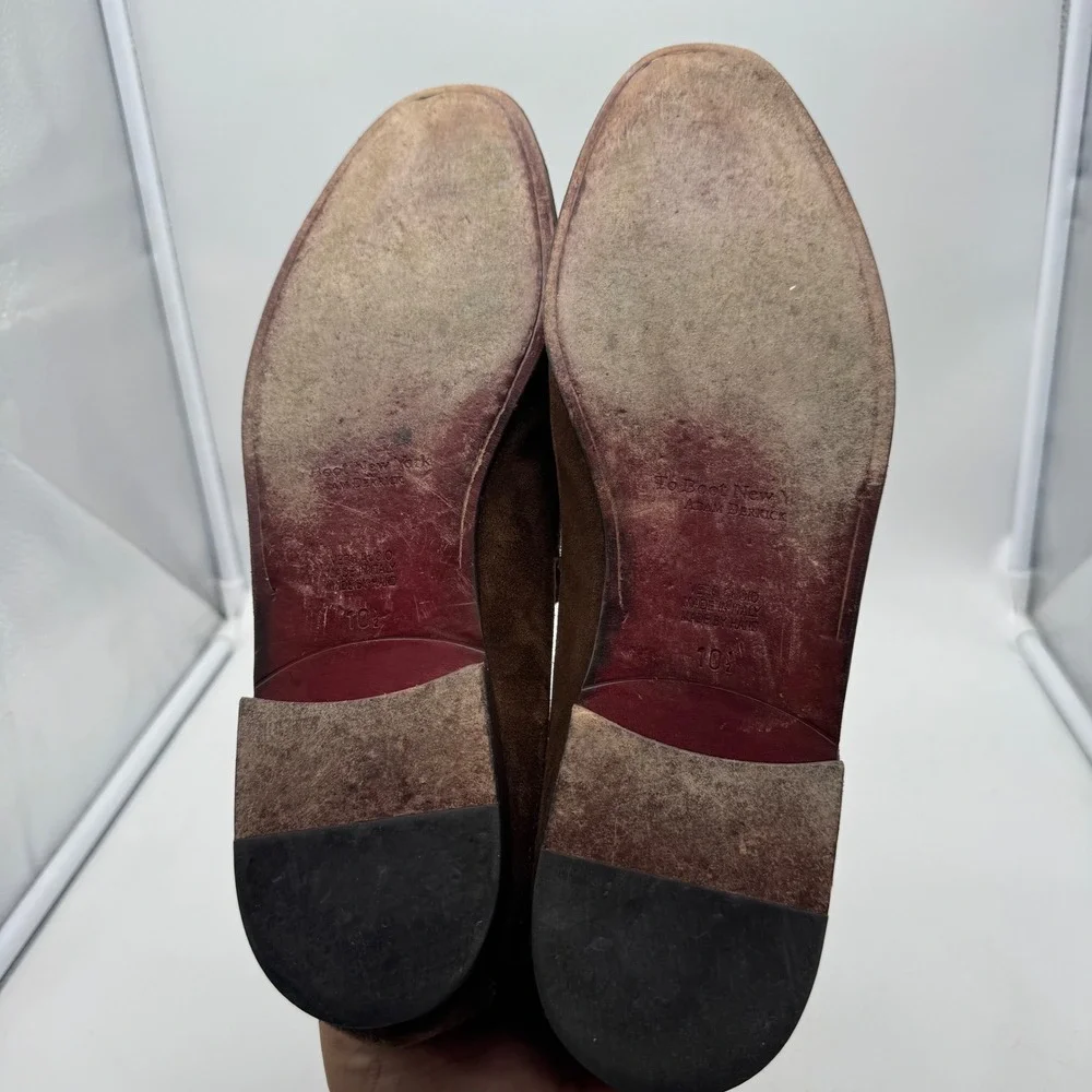 To Boot New‎ York Adam Derrick Tesoro Mid Brown Suede Slip On Shoes Size 10.5